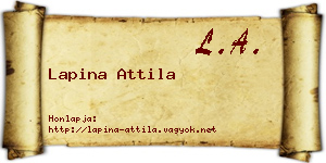 Lapina Attila névjegykártya